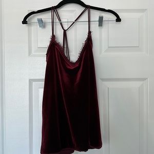 Velvet Burgundy Top